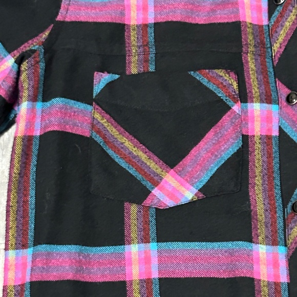 LIKE NEW! Women's Rails Black/Hot Pink Plaid Flannel Button Down - XS - Picture 12 of 12